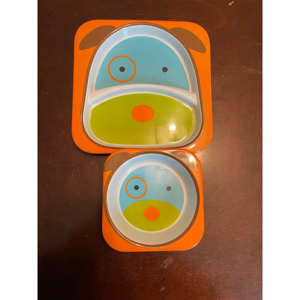 Skip Hop Zoo Puppy Plate and Bowl Set